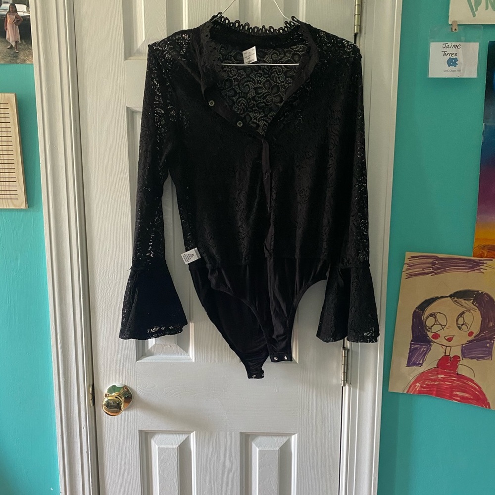 Black see through bodysuit